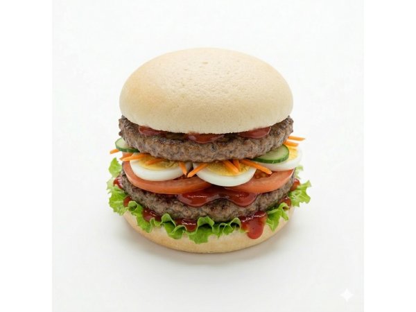 Amerikaanse burger dubbel